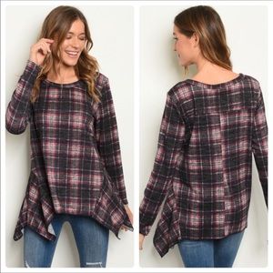 Plaid Tunic Top